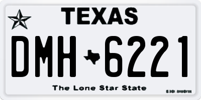 TX license plate DMH6221