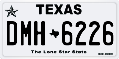 TX license plate DMH6226