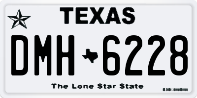 TX license plate DMH6228