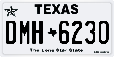 TX license plate DMH6230