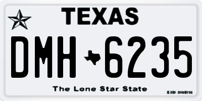 TX license plate DMH6235