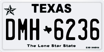 TX license plate DMH6236