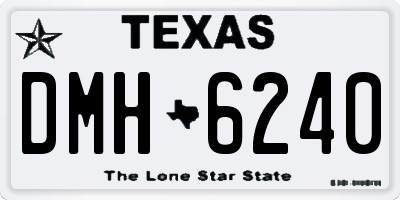 TX license plate DMH6240