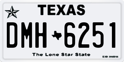 TX license plate DMH6251