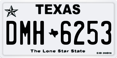 TX license plate DMH6253