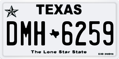 TX license plate DMH6259