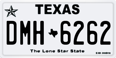 TX license plate DMH6262