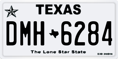 TX license plate DMH6284
