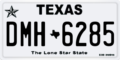 TX license plate DMH6285