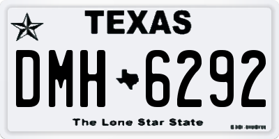 TX license plate DMH6292