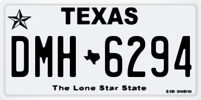 TX license plate DMH6294