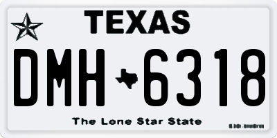 TX license plate DMH6318