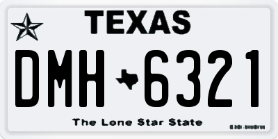 TX license plate DMH6321