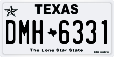 TX license plate DMH6331