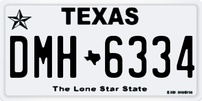 TX license plate DMH6334