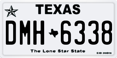 TX license plate DMH6338