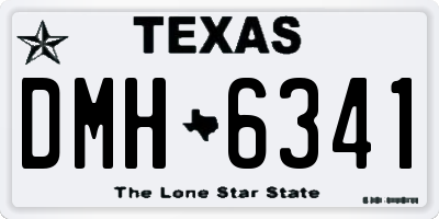 TX license plate DMH6341