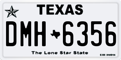 TX license plate DMH6356