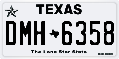 TX license plate DMH6358