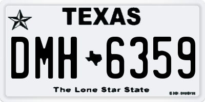 TX license plate DMH6359