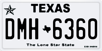 TX license plate DMH6360