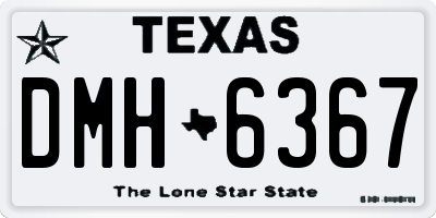 TX license plate DMH6367