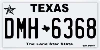 TX license plate DMH6368