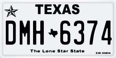 TX license plate DMH6374