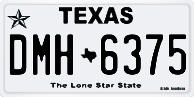 TX license plate DMH6375