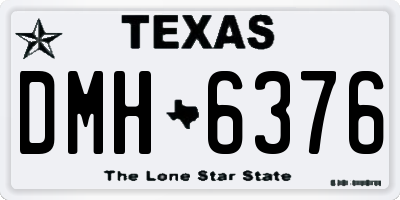 TX license plate DMH6376
