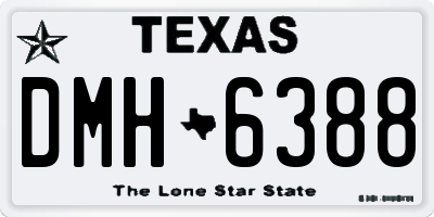TX license plate DMH6388