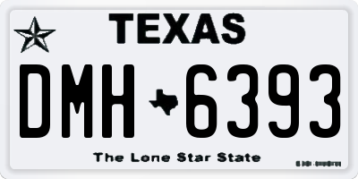 TX license plate DMH6393