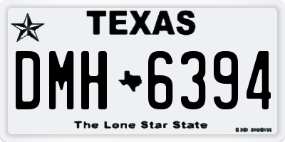 TX license plate DMH6394