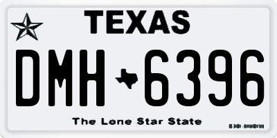 TX license plate DMH6396