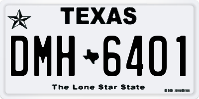 TX license plate DMH6401