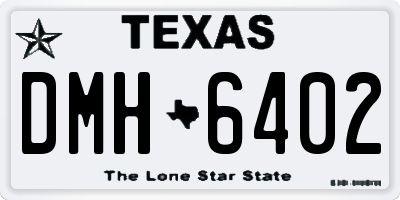 TX license plate DMH6402