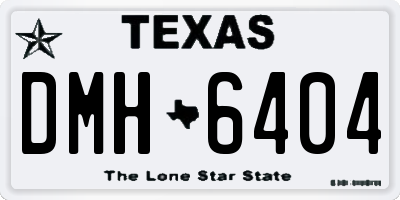 TX license plate DMH6404