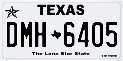 TX license plate DMH6405