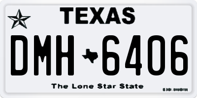 TX license plate DMH6406