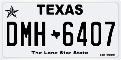 TX license plate DMH6407