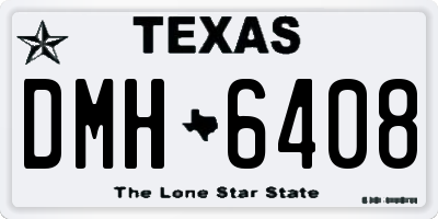 TX license plate DMH6408