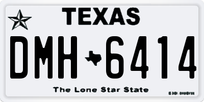 TX license plate DMH6414