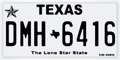 TX license plate DMH6416
