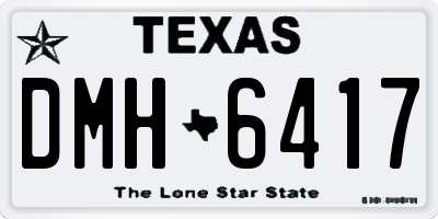 TX license plate DMH6417