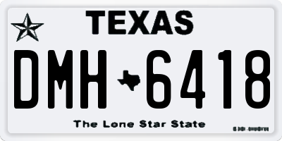 TX license plate DMH6418