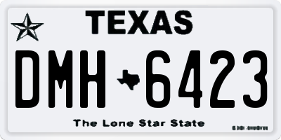 TX license plate DMH6423