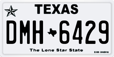 TX license plate DMH6429