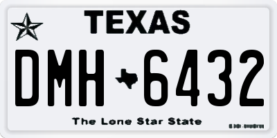 TX license plate DMH6432