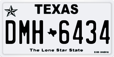 TX license plate DMH6434