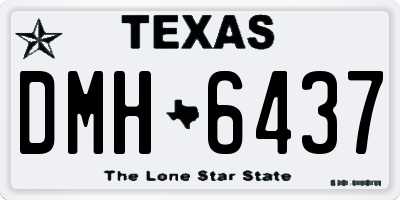 TX license plate DMH6437